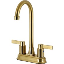 Frefly Store Kingston Brass KB8497NDL Nuvofusion 4 "centerset Bar Musluk, Fırçalanmış Pirinç