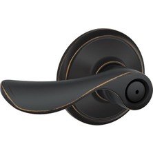Frefly Store Schlage F40 Chp 716 16-080 10-027 Şampanya Yatak ve Banyo Kolu, Eskitilmiş Bronz