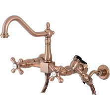 Frefly Store Kingston Brass KS124AXBSAC Miras Köprüsü Mutfak Bataryası, Antik Bakır