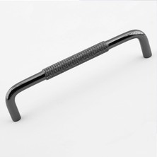 Frefly Store Tırtıklı Füme Metal Kulp 160 mm 16 cm Mobilya Çekmece Dolap Dolabı Modern Kapak Kulpları