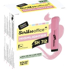 Scrikss Office SH712 Fosforlu Kalem 12'lik Ambalaj Turuncu