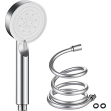 Nuem Star Duş Başlığı Seti - 150 cm Pvc Banyo Duş Hortumu + 5 Fonksiyonlu Su Tasarruflu El Duşu