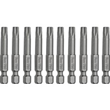 Frefly Store (10'lu Set) Mıknatıslı Torx T30 Bits Uç 75 mm Set Kutulu Manyetik 1/4 Matkap Ucu Tork 7.5 cm Uzunluk