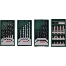 Frefly Store Bosch Professional Accessories X-Line Mini 3+1 Set Ahşap Taş Metal Matkap Ucu 2607017071