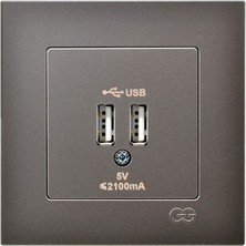 Vintessy Mocha 2 USB Çıkışlı 5V Şarj Prizi ile Modern Elektrik Çözümü