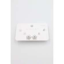 Royaleks Çoklu Set Küpe - Gümüş