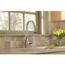 Frefly Store Moen 7185ORB Brantford Single Griff Mutfak Armatürü Pull Out Spray, Yağ ile Rubb, 7185SRS