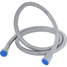 Frefly Store Aqua Bagno Paslanmaz Çelik Duş Hortumu, Bükülmeye Karşı Korumalı ve Çift Kilitli, Standart Krom Bağlantılı Duş Hortumu, 1,5 M