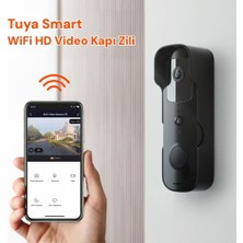 Frefly Store Yeco Bd-10 Akıllı Görüntülü Kapı Zili – Hareket Sensörlü, IP66, Wifi, Çift Yönlü Ses (Siyah)