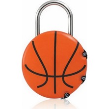 Frefly Store Basketbol 3 Şifreli Asma Kilit Zamak Gövde Renkli Kaplama Değiştirilebilir