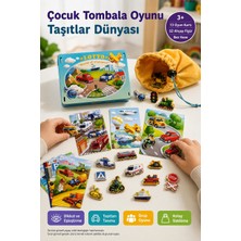 Toyfest Ahşap Çocuk Tombala Oyunu Taşıtlar Dünyası 52 Ahşap Parça 13 Kart Eğitici Set