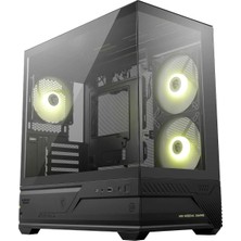 Mag Pano M110R Mini Tower Micro-Atx Case (W/2X140MM Argb (Reverse Blades Fan), 1X120MM Argb Fan, Ca-