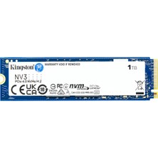 Kingston Nv3 1tb Pcı-Express 4.0 M.2 6000/4000 Mb/s SSD Bellek SNV3S/1000G