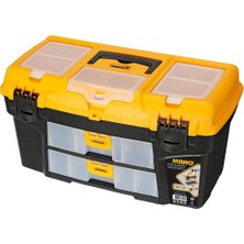 Frefly Store Mano Ro/21 Organizerli Çekmeceli Plastik Kilitli Takım Çantası, Polipropilen, Siyah/sarı, 21 ’’