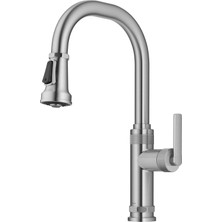 Frefly Store Kraus Allyn Endüstriyel Pull-Down Tek Saplı Mutfak Bataryası Spot-Free Paslanmaz Çelik, KPF-4102SFS
