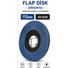 Frefly Store 115 mm Zirkonyum Flap Disk 80 Kum – Metal Taşlama, Pas Temizleme, Boya Sökme, Çapak Alma ve Ahşap Zımpara Diski