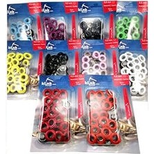 Frefly Store Kuşgözü No.24 (9,5mm) Kendin Yap Kiti, Örme ve Deri Çanta, Eşorfman Altı ve Kapüşonları Için Çekiçle Uygulama Aparatları ve 15 Adet Kuşgözü Takım-Paslanmaz Pirinç (Turuncu Boyalı)