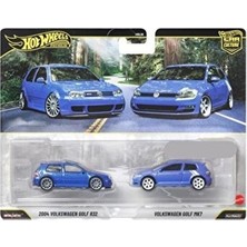 Vintessy Hot Wheels Premium 2 Pack Mavi Renkli 1:64 Ölçekli Araçlar ile Yetişkin Koleksiyoncular