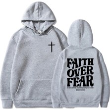 Frefly Store Tarzsokak Gri Unisex Korku Üzerinde Inanç Giyim Hıristiyan Isa Incil Verse Hop Stree, GRI-722, L