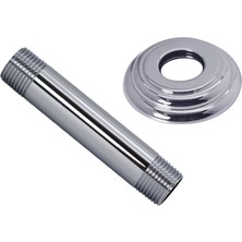Frefly Store Westbrass 1/2" IPS x 4" Tavana Monte Duş Kolu, Flanşlı, Cilalı Krom, D3604A-26