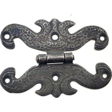Antika Tarz Dekoratif Pirinç Kelebek Menteşe - 63X45 Mm, Oksit