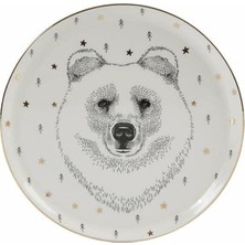Porland Forest Bear 20 cm Düz Tabak, Çok Renkli