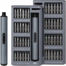Frefly Store Coverzone 49IN1 Hassas Elektrikli Vidalama Seti Profesyonel Mini Tornavida Seti Manyetik Uçlu Çok Fonksiyonlu Tamir Kiti Telefon Laptop Saat Elektronik Onarım Için Şarjlı Vidalama Seti | 6133