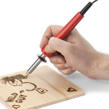 Frefly Store Elektrikli Ahşap Yakma Havyası Lehimi 30 W Kalem Oyma Gravür Seti Pyrography 21 Parça Metal Uç
