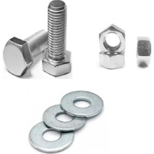 Frefly Store Civata + Somun + Pul Takım Set Altı Köşe Başlı Galvaniz Kaplama Kalite Dın 933 8.8 Akb Altıgen Endüstriyel Otomotiv Hırdavat Civatası (20, M5X30)