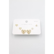 Royaleks Çoklu Set Küpe - Altın