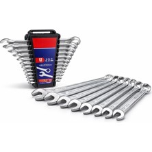 Frefly Store Aee® 12 Parça Kombine Anahtar Takımı | Cr-V Chrome Vanadium Çelik | Açık Ağız & Yıldız Kombinasyon | 6-22 mm Profesyonel Set