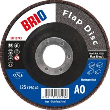 Frefly Store Brio 0404-P80-AO-125 Flap Disk 125XP80 Ao