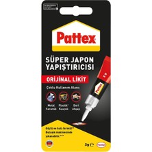 Frefly Store Pattex Süper Yapıştırıcı, Kaliteli Onarımlar Için Çok Amaçlı Güçlü Yapıştırıcı, Özel Kapağıyla Kolay Kullanımlı Hızlı Yapıştırıcı, 1X3G