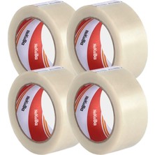 Nekuba Koli Bandı 4 Adet 45X100 Şeffaf (Gergedan) En 45MM, Uzunluk Net 100 Metre, Basınca ve Gerilim