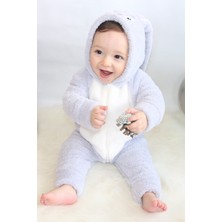 Baby Animals Welsoft Peluş Fermuarlı Kışlık Unisex Kız Erkek Bebek Uyku Tulumu Bebek Tulumu Çocuk Tulumu