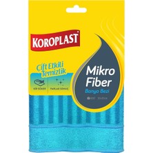 Koroplast Mikrofiber Banyo Bezi 2'li Set, Çift Taraflı Ekstra Hızlı Kuruyan Mikrofiber Temizlik Bezi