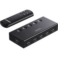 Ugreen HDMI Anahtarı 5'i 1 Arada Çıkış 4K@60Hz, Uzaktan Kumandalı HDMI 5 Bağlantı Noktalı Switcher S