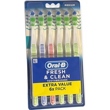 Frefly Store Oral-B Diş Fırçaları Taze ve Temiz Orta 6 Sayı, 6 Adet