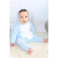 Baby Animals Welsoft Peluş Fermuarlı Kışlık Unisex Kız Erkek Bebek Uyku Tulumu Bebek Tulumu Çocuk Tulumu