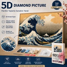 5d Diamond Picture Elmas Mozaik Tablo 30X40 cm Kristal Taşlı Büyük Dalga Desenli Hobi Seti