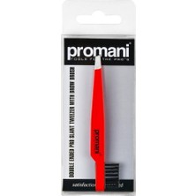 Promani PR-929 Eğik Uçlu Kaş Fırçalı Cımbız