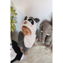 Baby Animals Welsoft Peluş Unisex Fermuarlı Kışlık Bebek Uyku Tulumu Bebek Tulumu Çocuk Tulumu Çocuk Kostümü