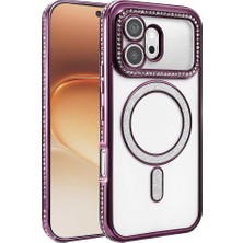 Evimdeyokyok Huawei Honor 600 Joke Simli Magneticsafe Kılıf - Derin Mor