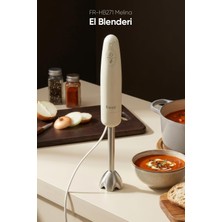 Çubuk El Blender, Paslanmaz Çelik Bıçaklı, Turbo 1000W, Krem, FR-HB271 Melina