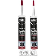 Vintessy Selsil Ultra Tack No Nail Beyaz Ultra Güçlü Yapıştırıcı 2 x 290ML Kokusuz ve Yüksek