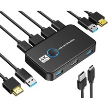 Kvm Anahtarı, Kvm Anahtarı Hdmı, Bir Hd Monitör ve Klavye Fare Paylaşımı 2 Bilgisayar Için Us