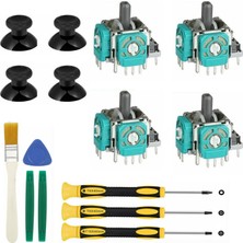 Veanic One S/x Kumandası Için Yedek Başparmak Çubuğu, 4 Adet 3D Joystick Parçaları Tam Onarım Araçla