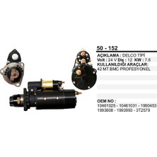 Marş Motoru 12 Diş 24V 7,6kw 42MT Bmc Bmc Profesyonel 31780502 Dodo 50-152
