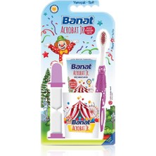 Banat Acrobat Junior Ağız Bakım Diş Fırça Seti (Mavi)