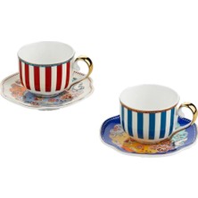 LuckyArt Paısley Bone 2Lı Kahve Fincanı Seti 130Cc
